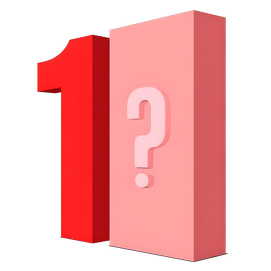 colorful illustration of a large number ten, with a large block and question mark